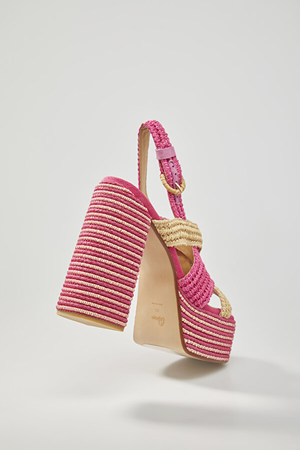 FUCHSIA RAFFIA SHOE 7