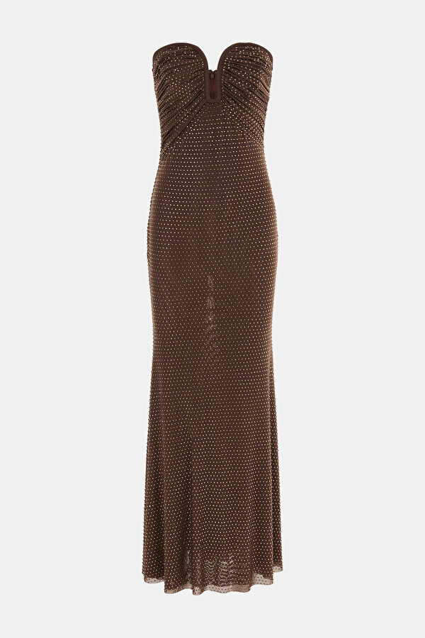 BROWN MAXI DRESS