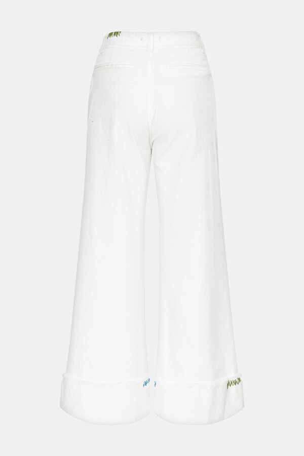 WHITE WIDE LEG TROUSERS 6