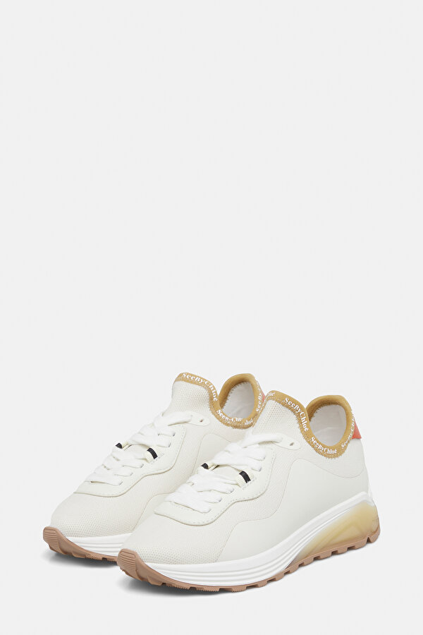 EKRU DERİ SNEAKER 2
