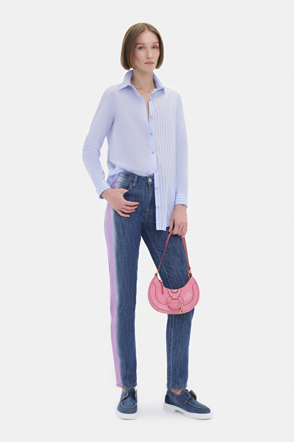 WHITE BATIK SKINNY LEG TROUSERS