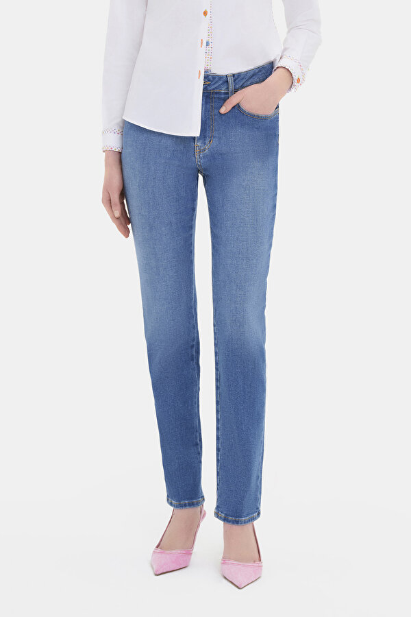BLUE SKINNY LEG TROUSERS 2