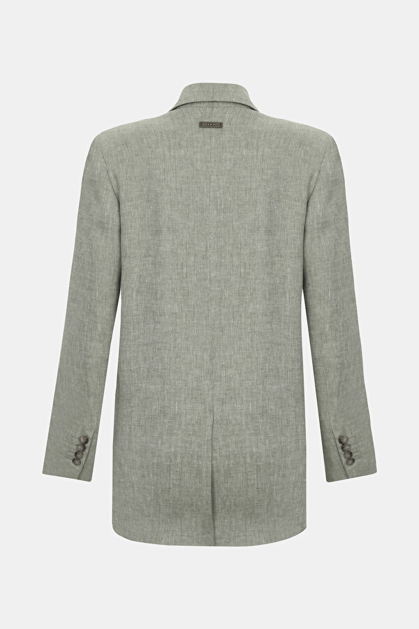 GREEN SURPLICE NECKLINE (CROSS-OVER NECKLINE) JACKET 6