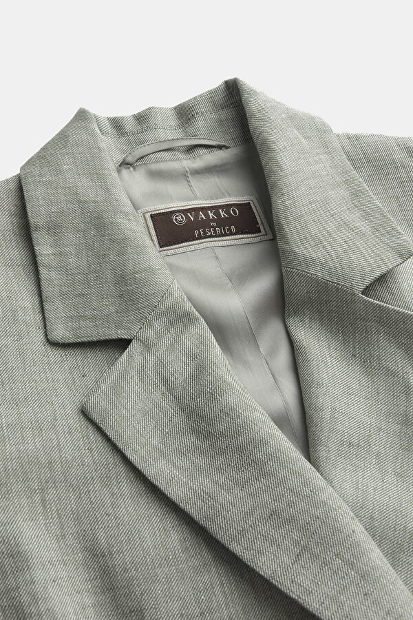 GREEN SURPLICE NECKLINE (CROSS-OVER NECKLINE) JACKET 7