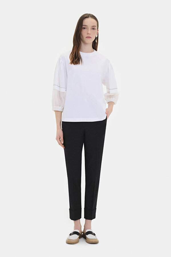 BLACK SKINNY LEG TROUSERS