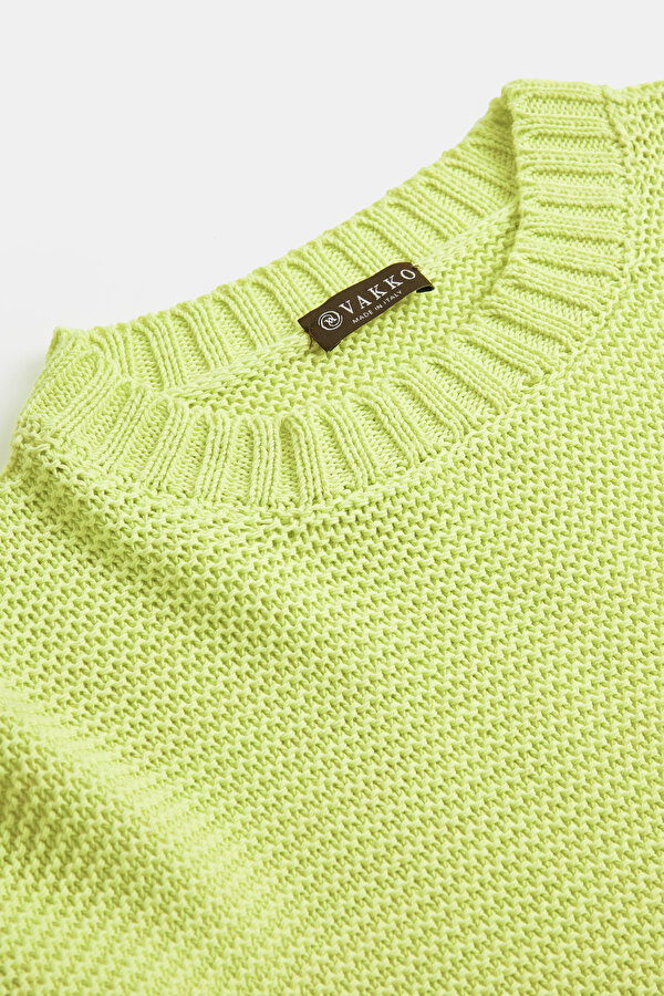 NEON GREEN BASIC / ROUND NECKLINE JERSEY 7