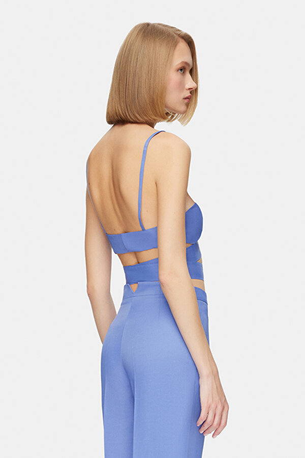 LILAC V NECK SLEEVELESS SUSPENDER BLOUSE 2