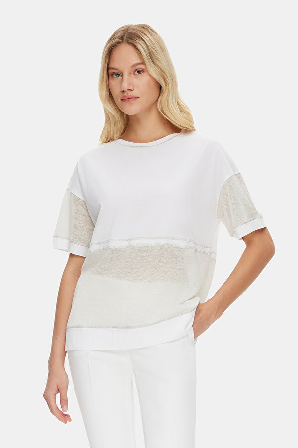 SILVER BASIC / ROUND NECKLINE SHORT SLEEVE TSHIRT