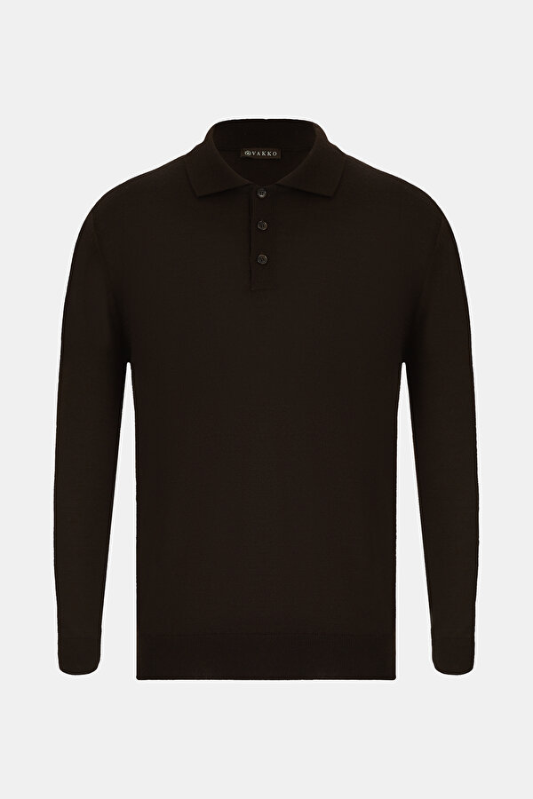 DARK BROWN TRICOT JERSEY