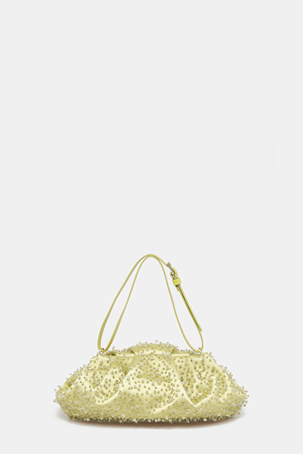 GREEN SATIN BAG