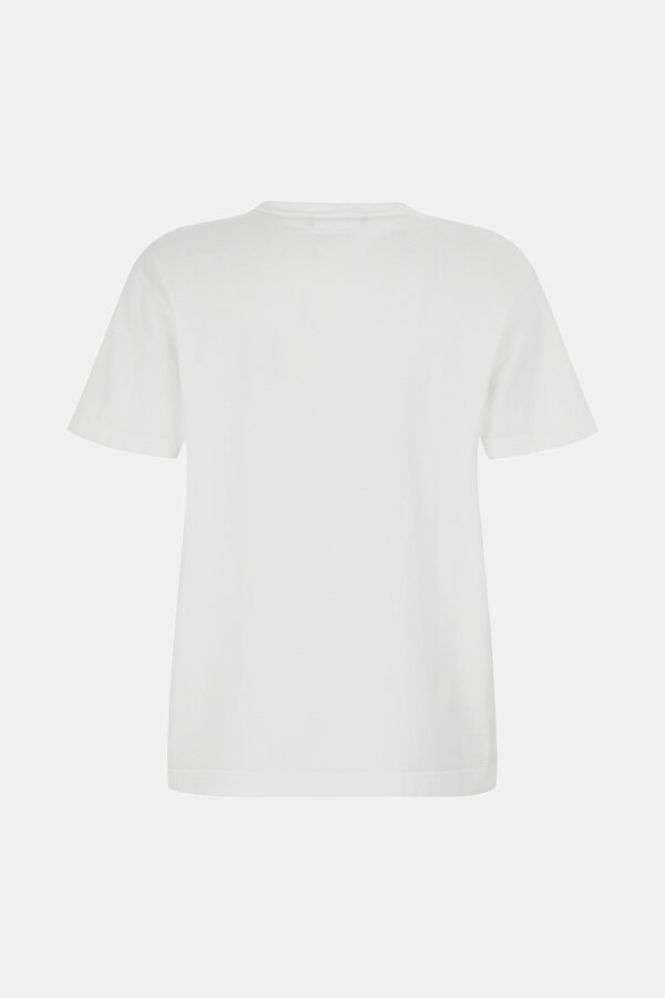 WHITE BASIC / ROUND NECKLINE SHORT SLEEVE TSHIRT 6