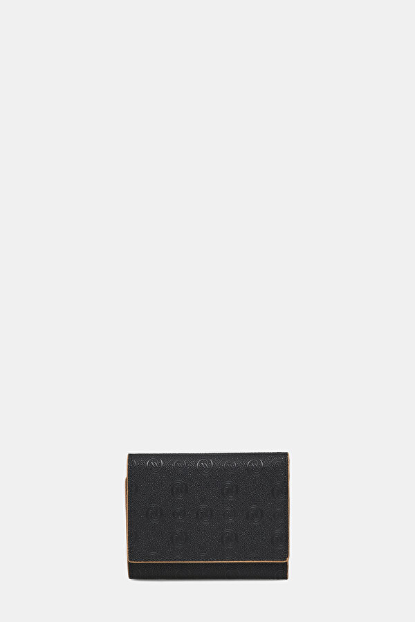 BLACK MONOGRAM WALLET