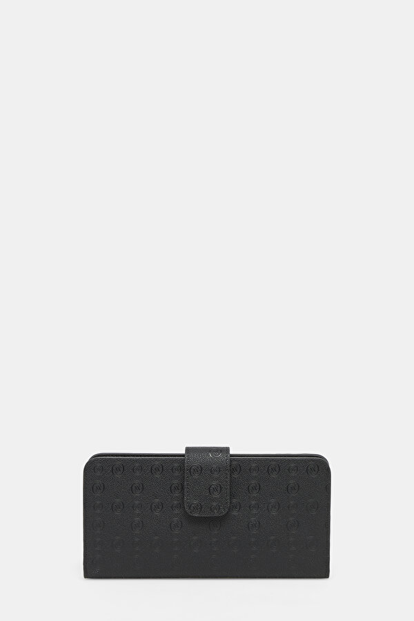 BLACK MONOGRAM WALLET