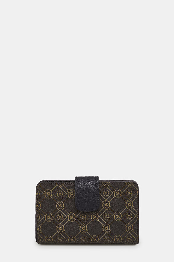 BLACK MONOGRAM WALLET