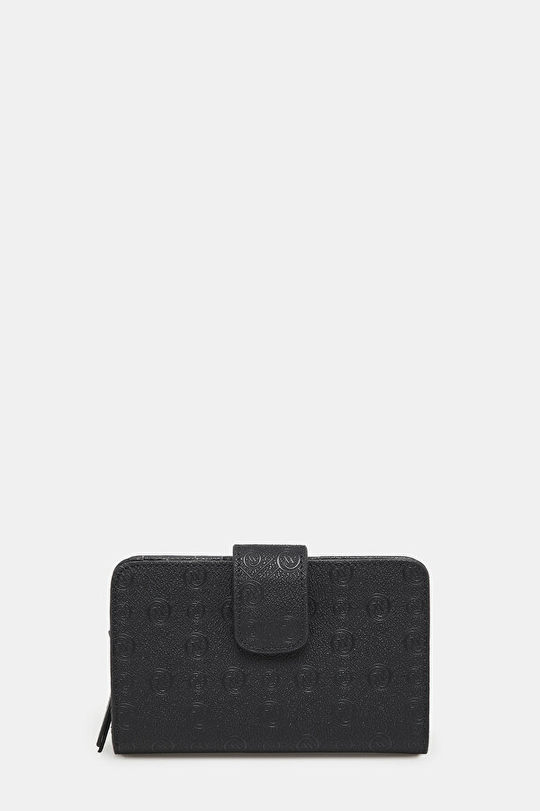 BLACK MONOGRAM WALLET