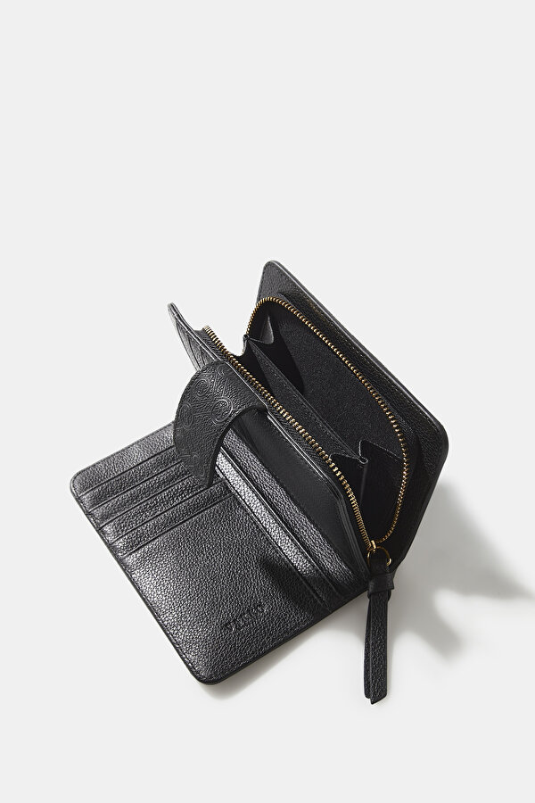 BLACK MONOGRAM WALLET 6