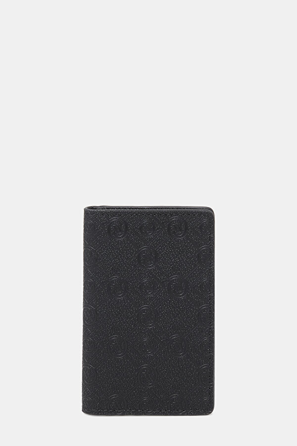 BLACK MONOGRAM WALLET