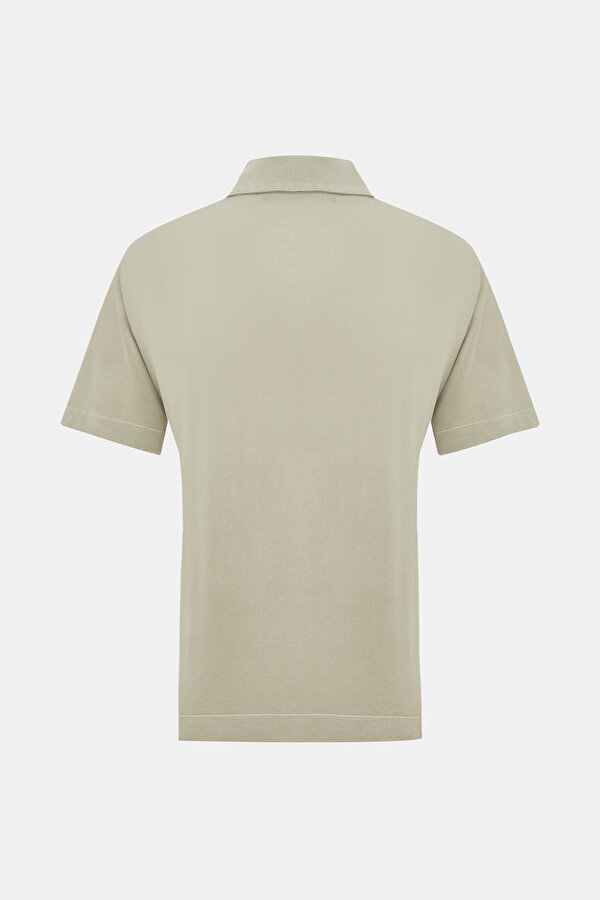 BEJ KISA KOLLU T-SHIRT 2