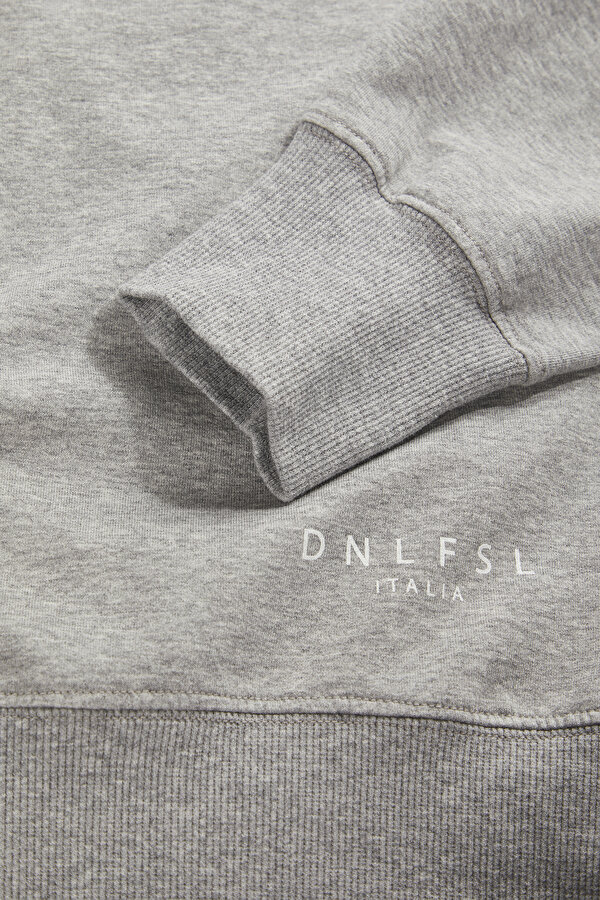 GRAY MELANGE BASIC / ROUND NECKLINE SWEATSHIRT 7