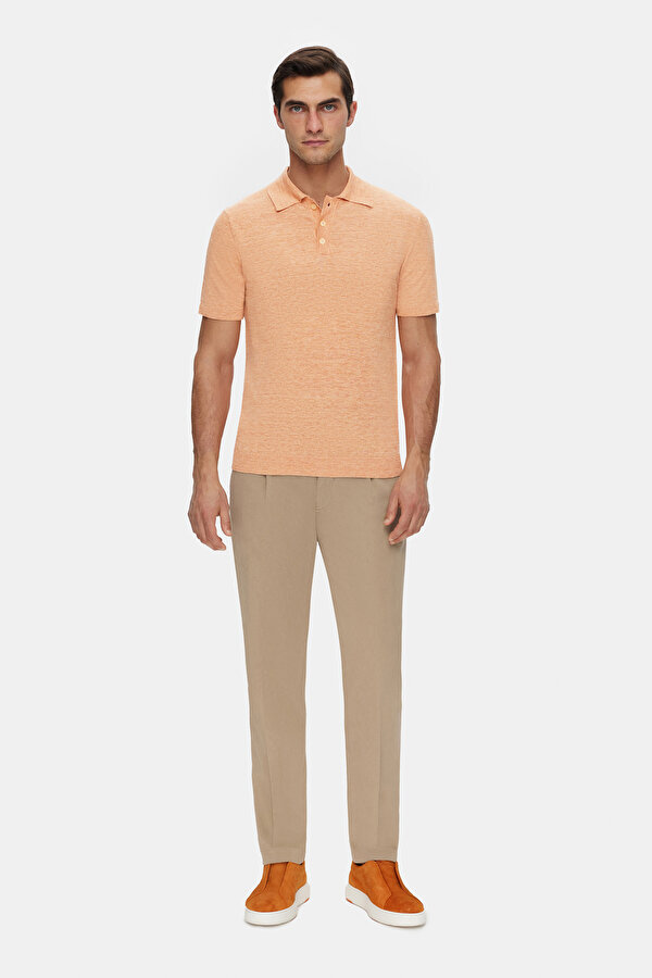 AÇIK TURUNCU POLO YAKA KISA KOLLU T-SHIRT 2