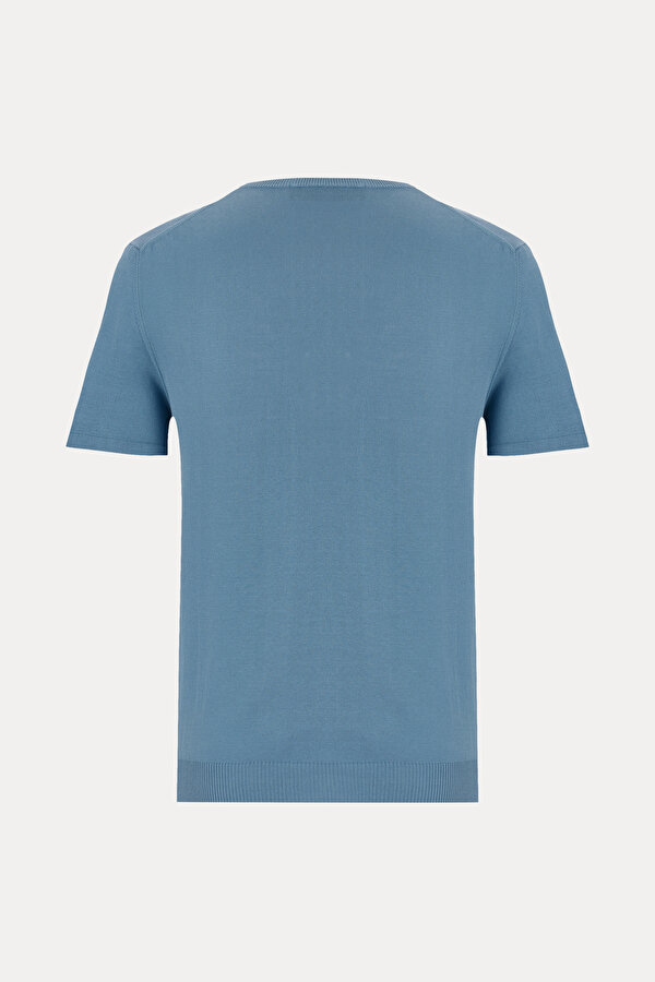 DARK BLUE BASIC / ROUND NECKLINE SHORT SLEEVE TSHIRT 2