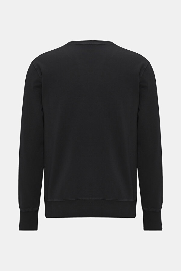 BLACK BASIC / ROUND NECKLINE SWEATSHIRT 2