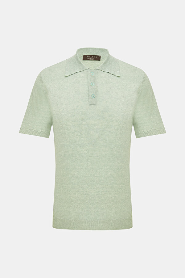 SU YEŞİLİ POLO YAKA KISA KOLLU T-SHIRT