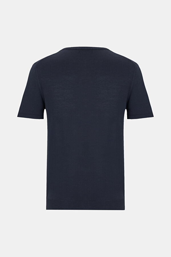 NAVY BLUE BASIC / ROUND NECKLINE SHORT SLEEVE TSHIRT 2