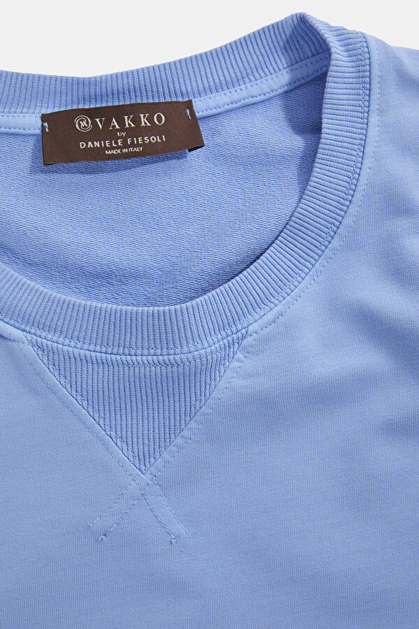 BLUE BASIC / ROUND NECKLINE SWEATSHIRT 6