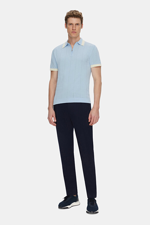 AÇIK MAVİ POLO YAKA KISA KOLLU T-SHIRT 2