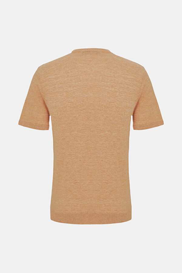 AÇIK TURUNCU O YAKA KISA KOLLU T-SHIRT 6