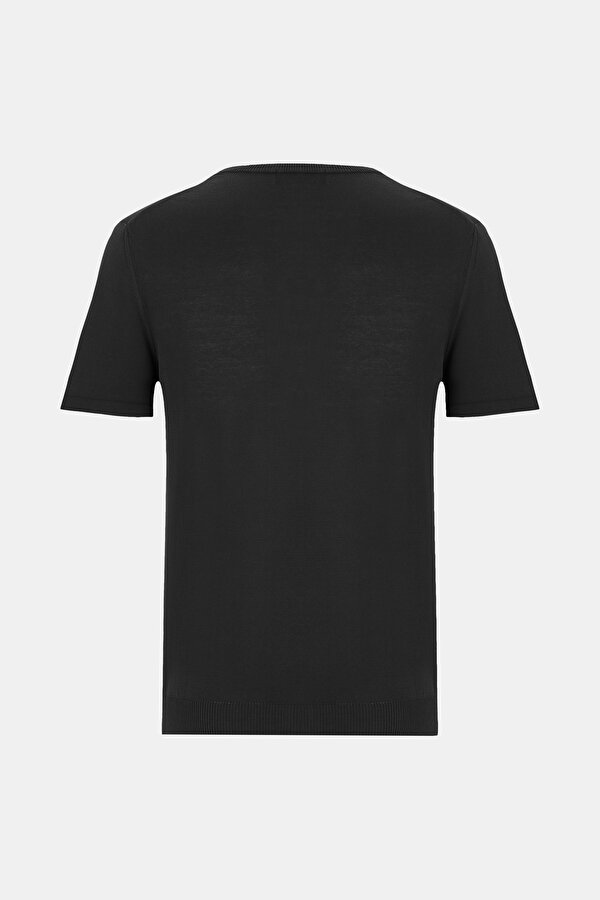 BLACK BASIC / ROUND NECKLINE SHORT SLEEVE TSHIRT 2