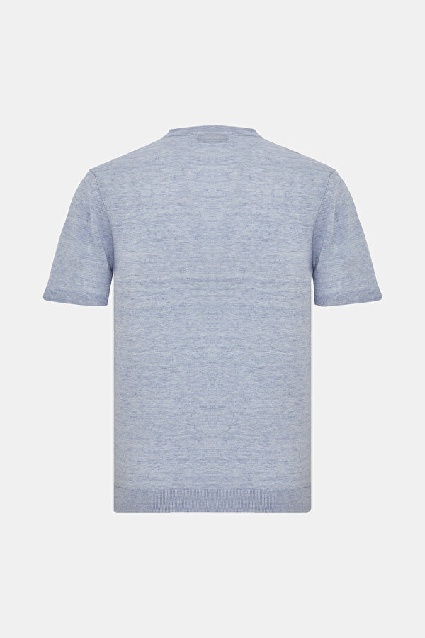BLUE BASIC / ROUND NECKLINE SHORT SLEEVE TSHIRT 2