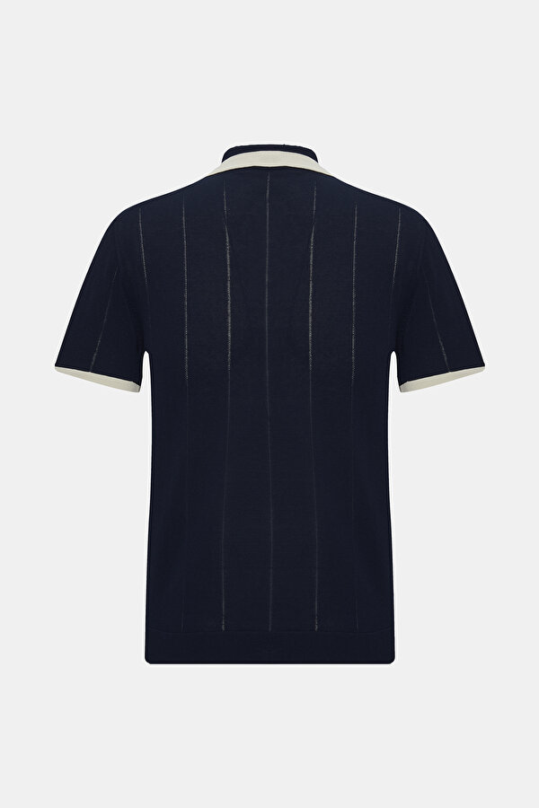 LACİVERT POLO YAKA KISA KOLLU T-SHIRT 2