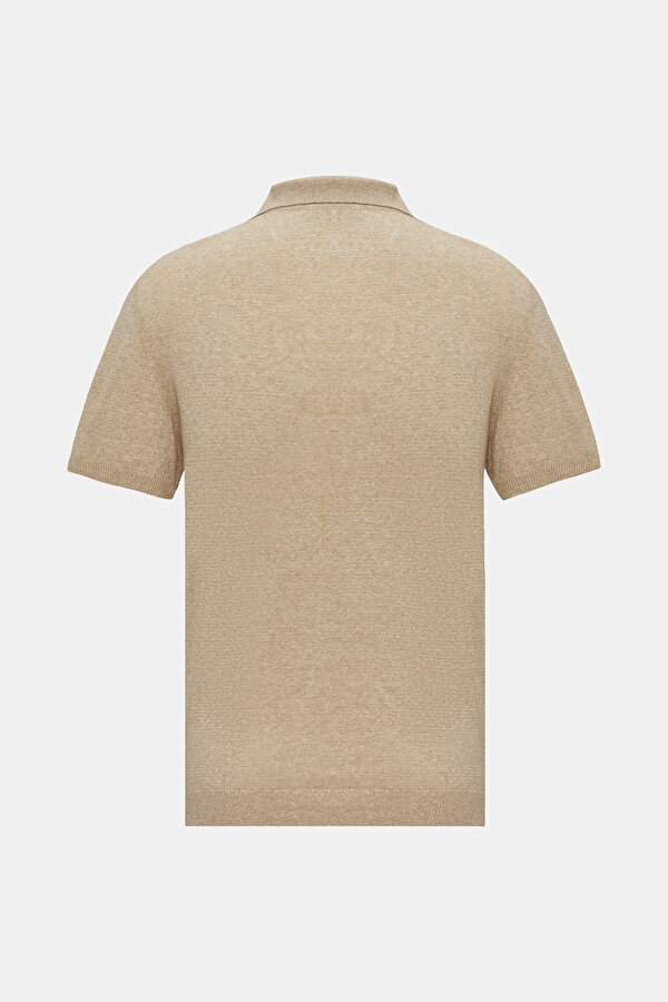 BEJ POLO YAKA KISA KOLLU T-SHIRT 2