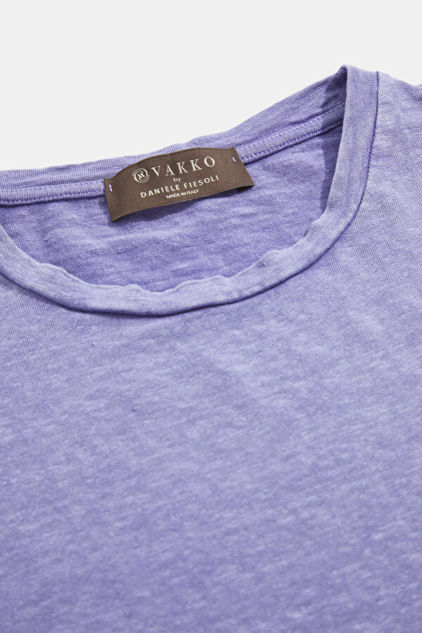 LILAC BASIC / ROUND NECKLINE SHORT SLEEVE TSHIRT 2