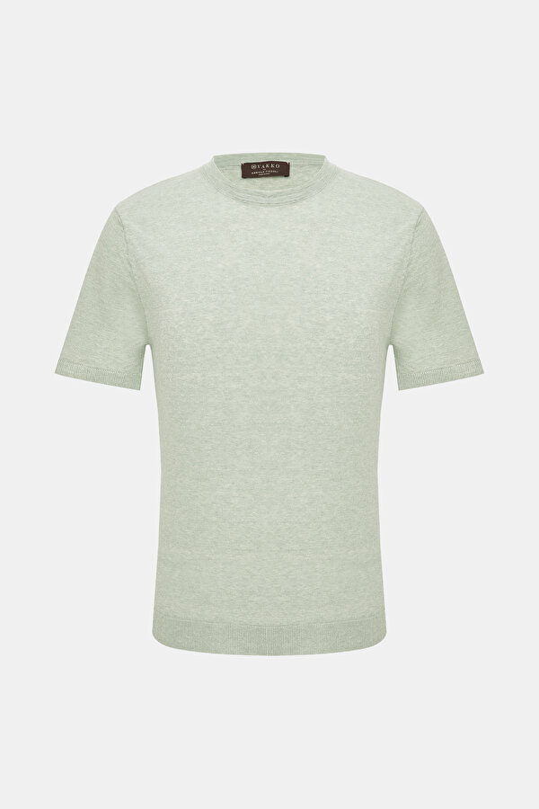 SU YEŞİLİ O YAKA KISA KOLLU T-SHIRT