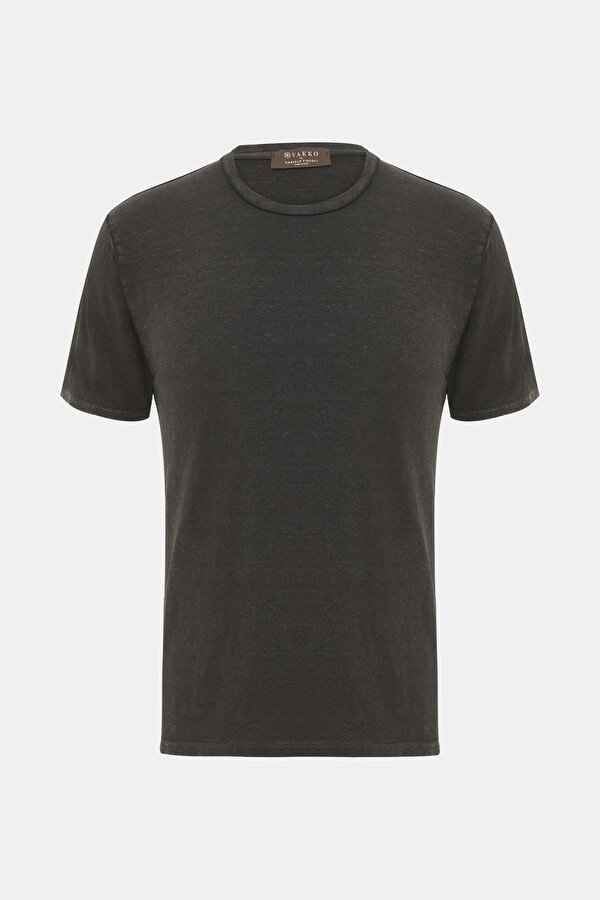 BLACK BASIC / ROUND NECKLINE SHORT SLEEVE TSHIRT