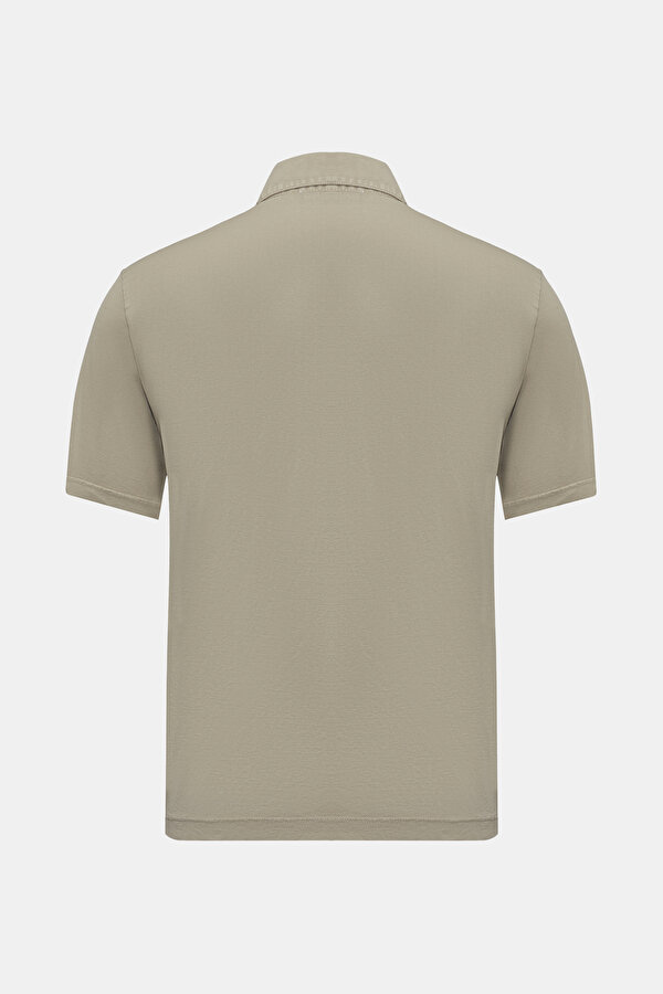 BEJ POLO YAKA KISA KOLLU T-SHIRT 2