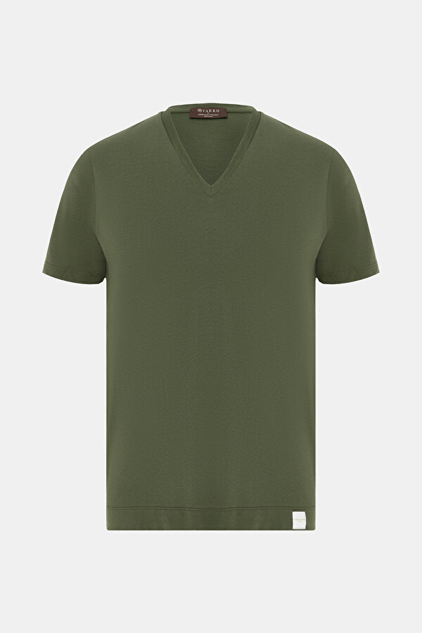 HAKI V YAKA KISA KOLLU T-SHIRT