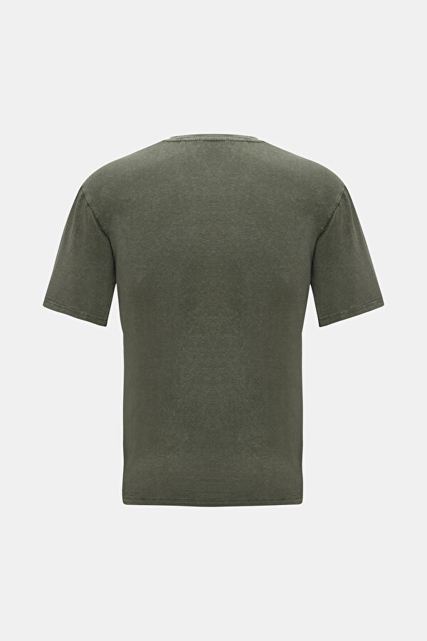 GREEN BASIC / ROUND NECKLINE SHORT SLEEVE TSHIRT 2