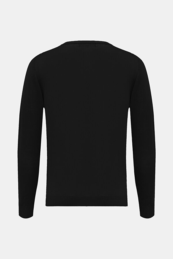SİYAH O YAKA UZUN KOLLU T-SHIRT 2