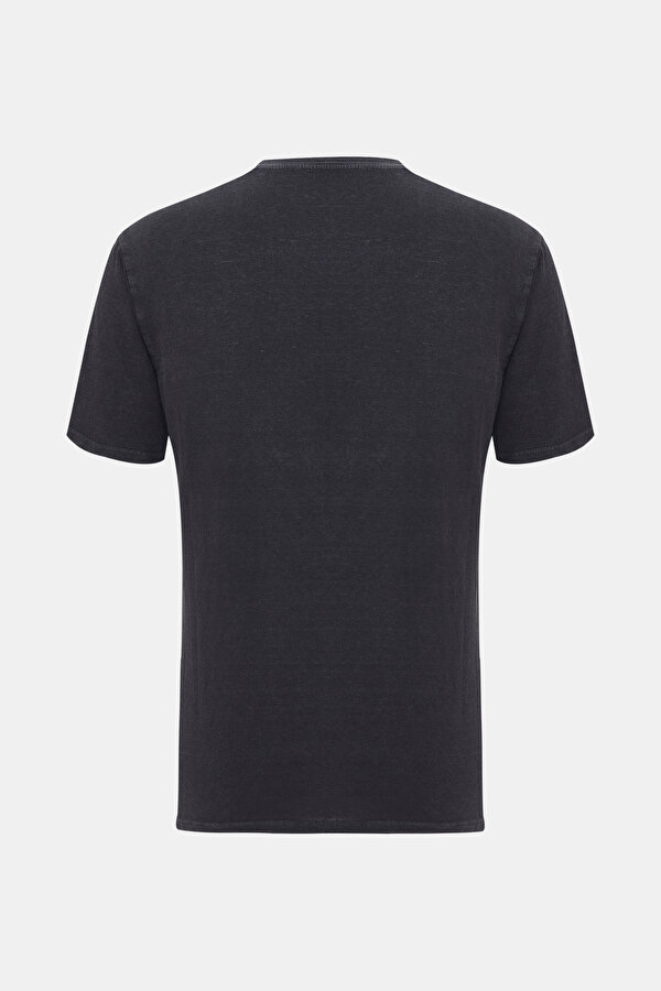 DARK NAVY BLUE BASIC / ROUND NECKLINE SHORT SLEEVE TSHIRT 2