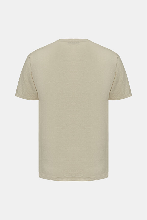 CREAM BASIC / ROUND NECKLINE SHORT SLEEVE TSHIRT 2