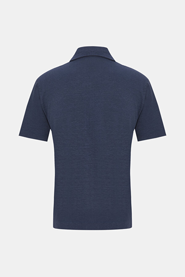 LACİVERT POLO YAKA KISA KOLLU T-SHIRT 2
