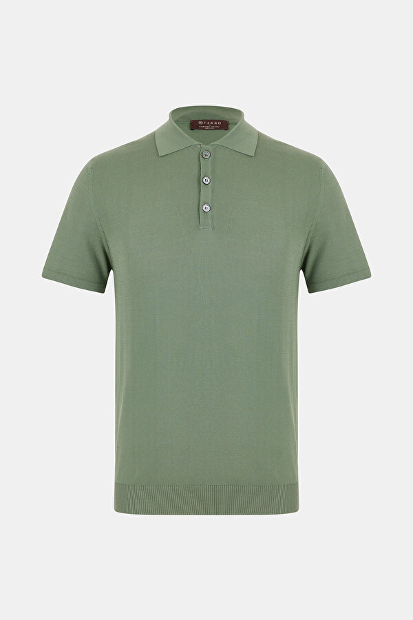 HAKİ POLO YAKA KISA KOLLU T-SHIRT