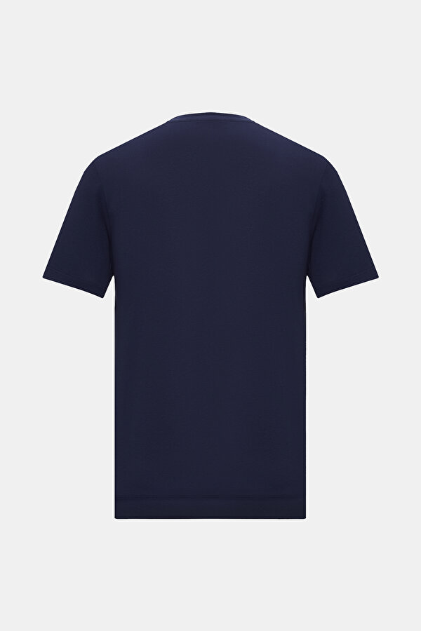 LACİVERT O YAKA KISA KOLLU T-SHIRT 2
