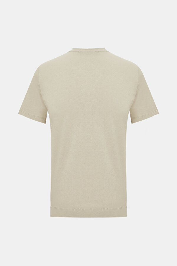 BEJ O YAKA KISA KOLLU T-SHIRT 2