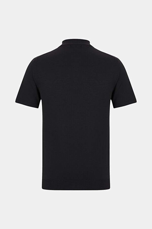 SİYAH POLO YAKA KISA KOLLU T-SHIRT 2