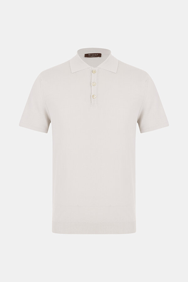 AÇIK GRİ POLO YAKA KISA KOLLU T-SHIRT